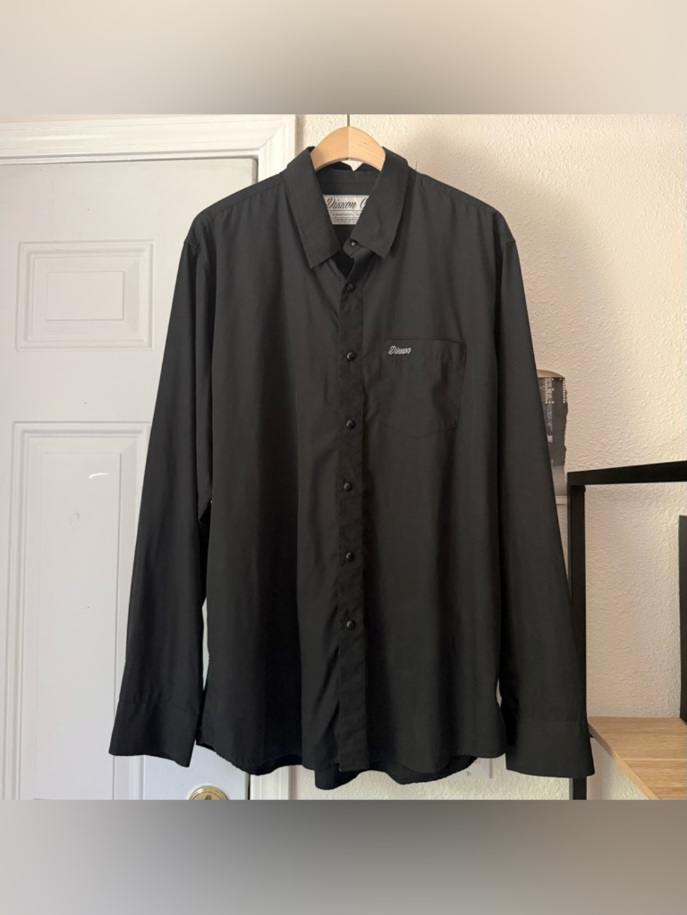 DIXXON black xl men’s bamboo blend long sleeve button up‎ shirt